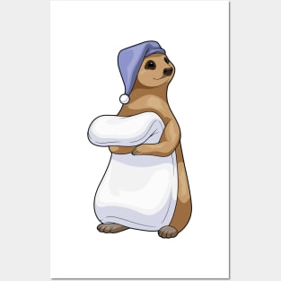 Meerkat Sleeping Nightcap Posters and Art